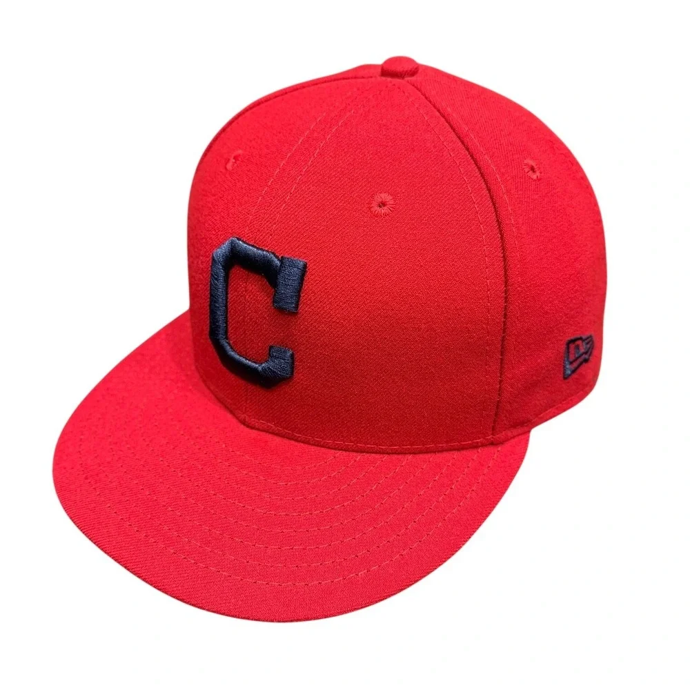 Cleveland Indians New Era 59FIFTY Hat Cap 7 1/2 Made‎ in USA MLB Baseball